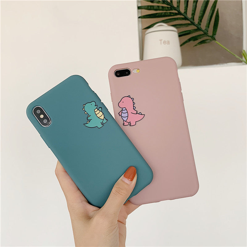 Cute dinosaur silicone phone case