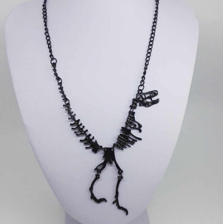dinosaur skeleton necklace