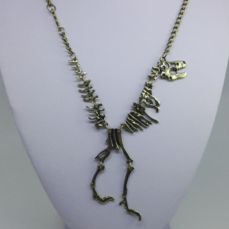 dinosaur skeleton necklace