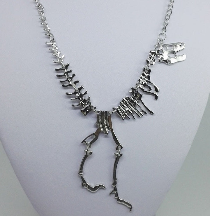 dinosaur skeleton necklace