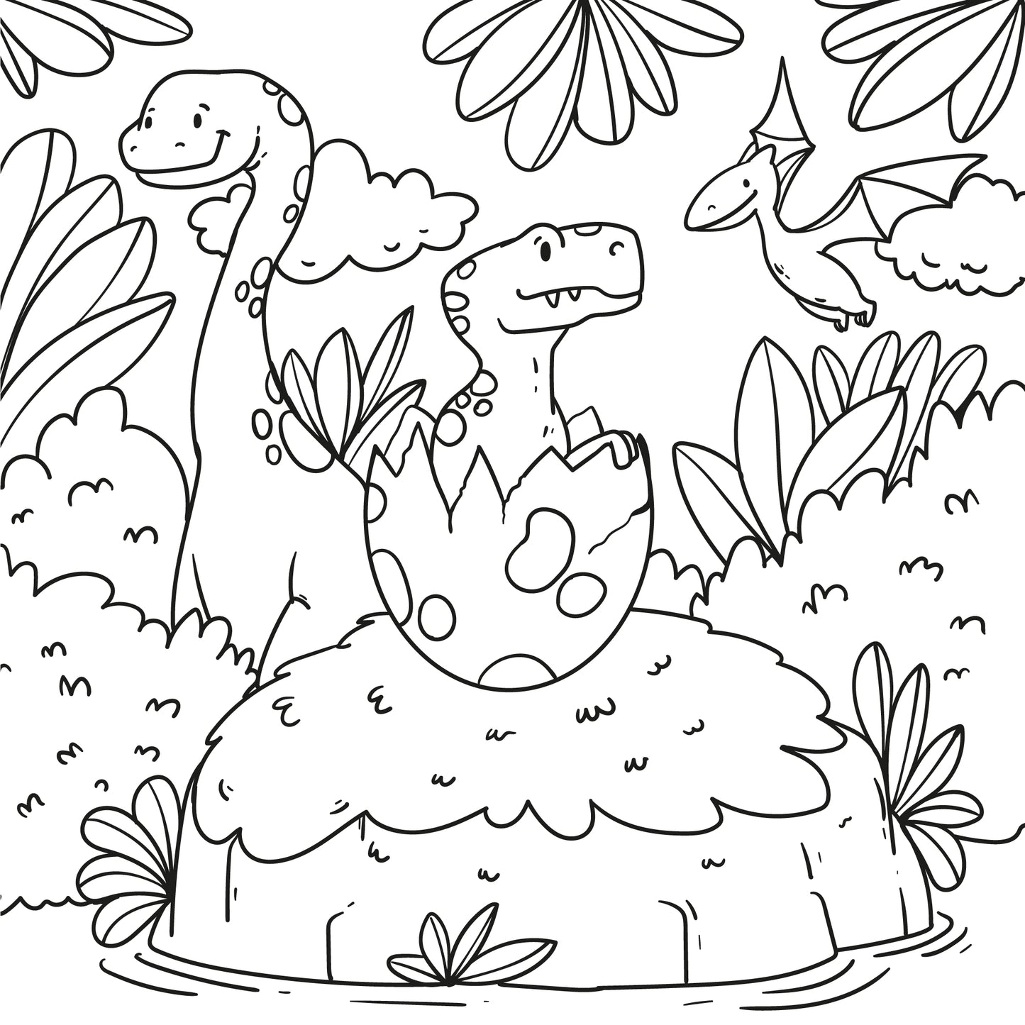 Dino Egg Coloring Sheet