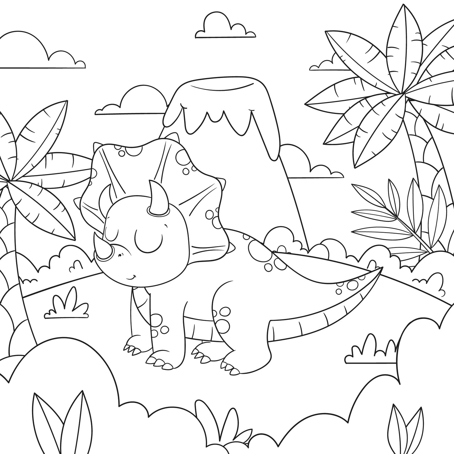Triceratops Coloring Page