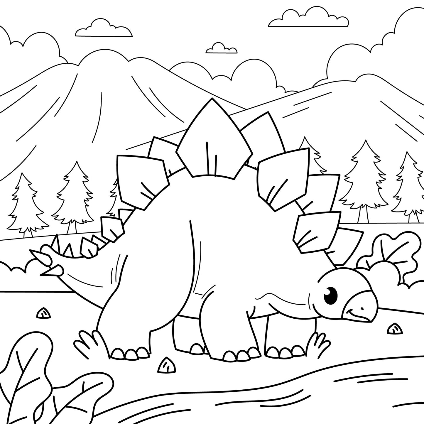 Stegosaurus Coloring Page