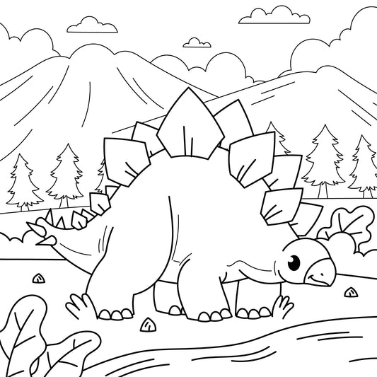Stegosaurus Coloring Page