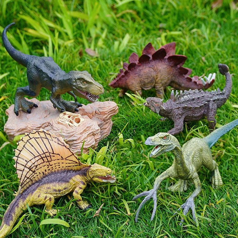 Jurassic Dinosaur Action Figures – Carnotaurus, Ankylosaurus, and T-Rex Models