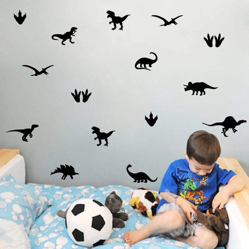 Dinosaur Silhouette Vinyl Wall Sticker - Kids Room, Laptop Decal for Apple MacBook & Car Decoration