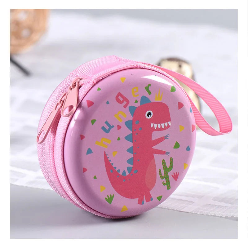 Small Dinosaur Coin Headset Purse Cartoon Purse Cute Key Plus Mini Bag Children Kid Boy Girl Earphone Box Bags