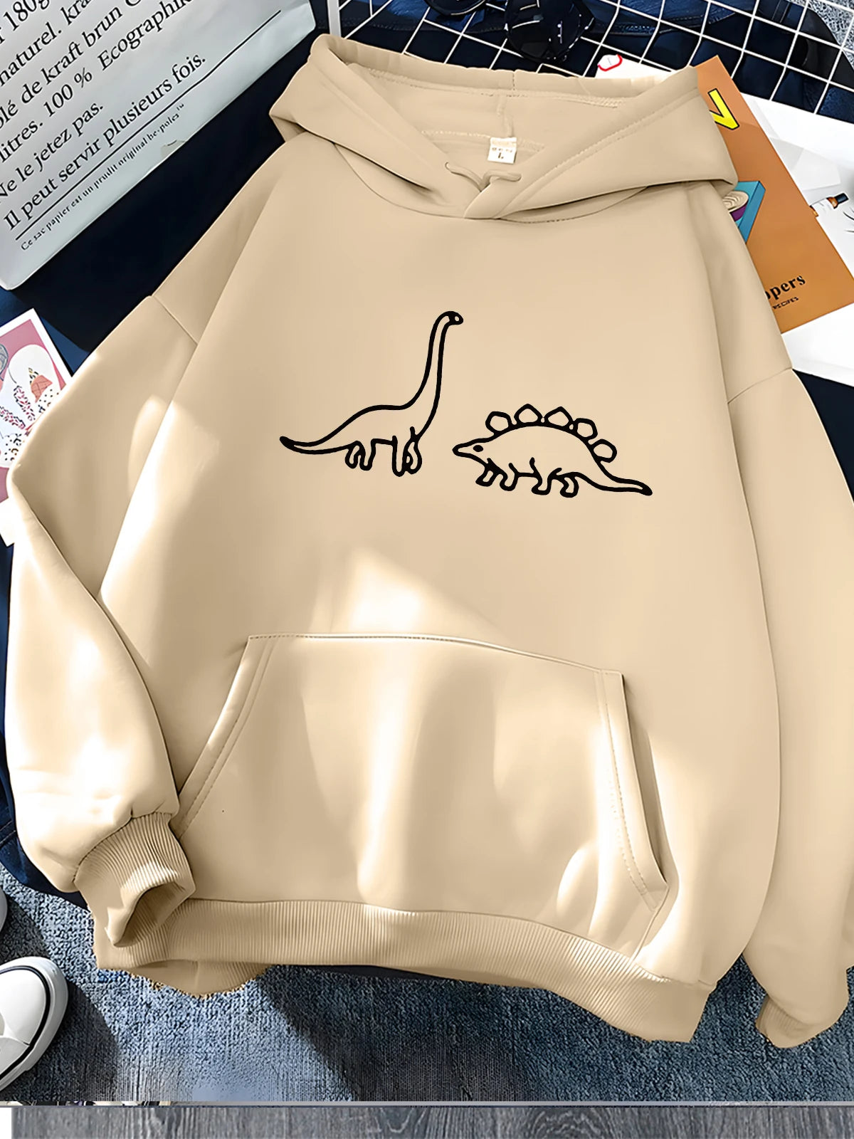 Kawaii Dinosaur Print Women's Hoodie