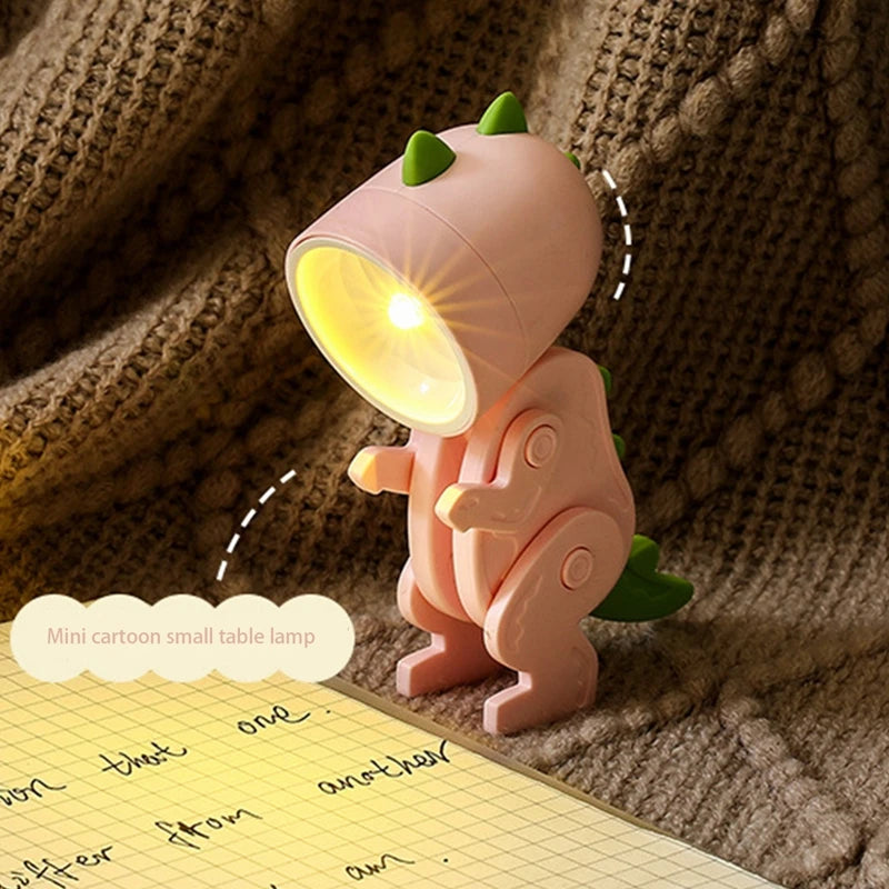 LED Dinosaur Night Light - Portable & Folding Table Lamp for Kids & Bedroom Decor