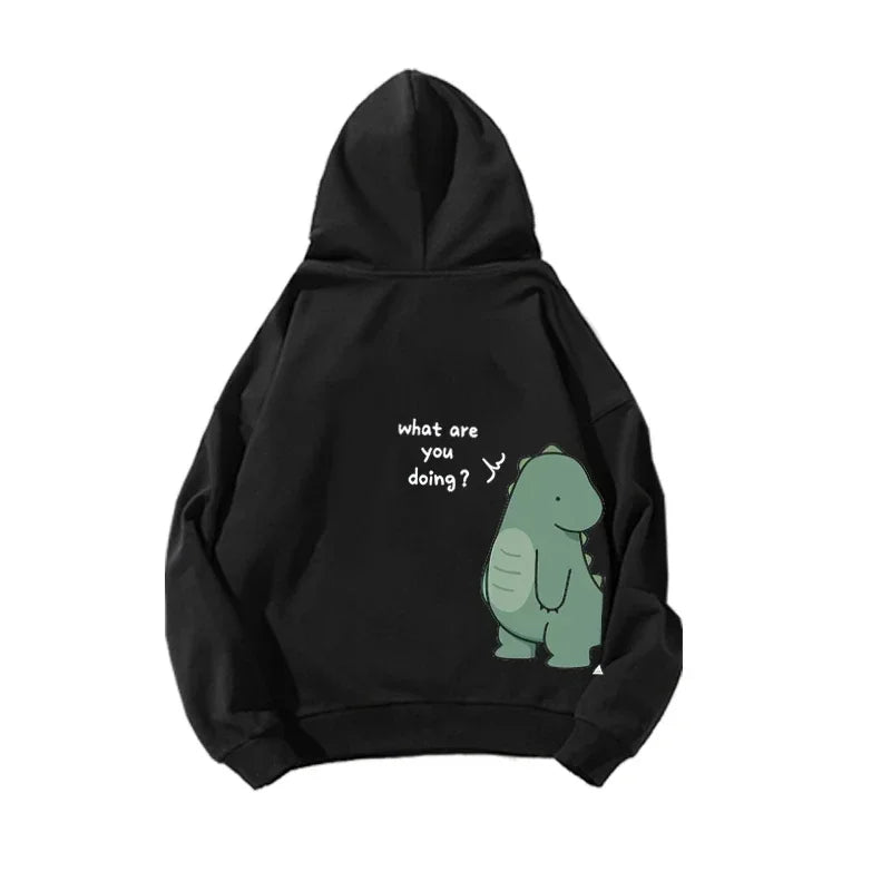 Couples Dinosaur Print Hoodie