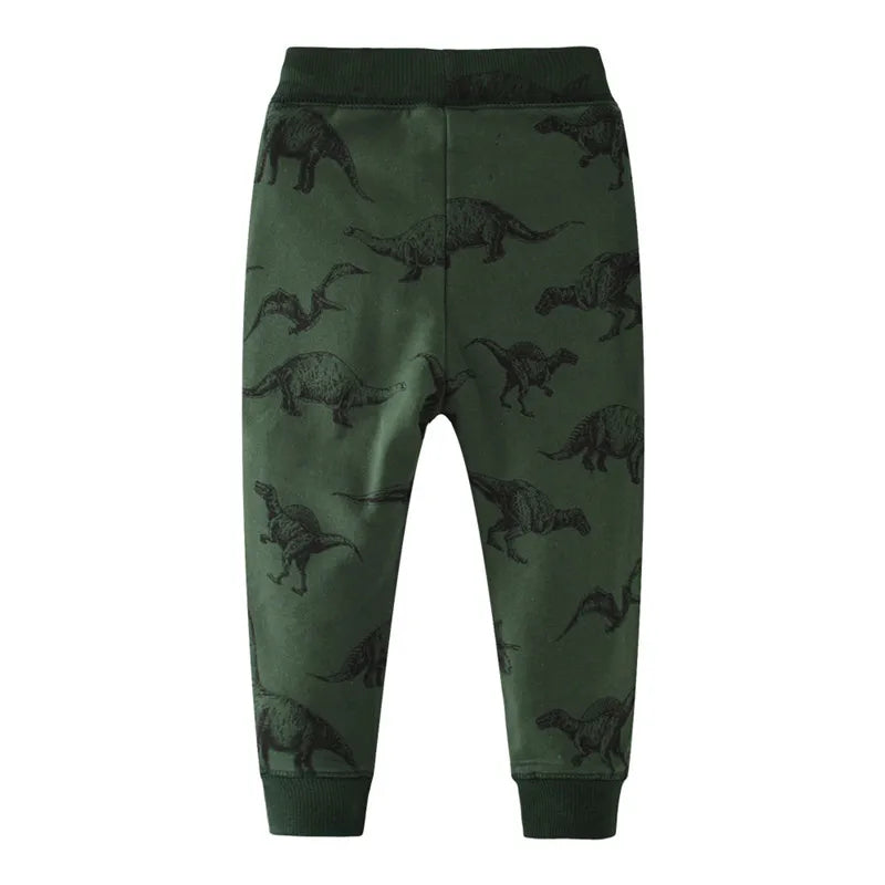2-7T Dinosaur Print Drawstring Sweatpants for Boys & Girls