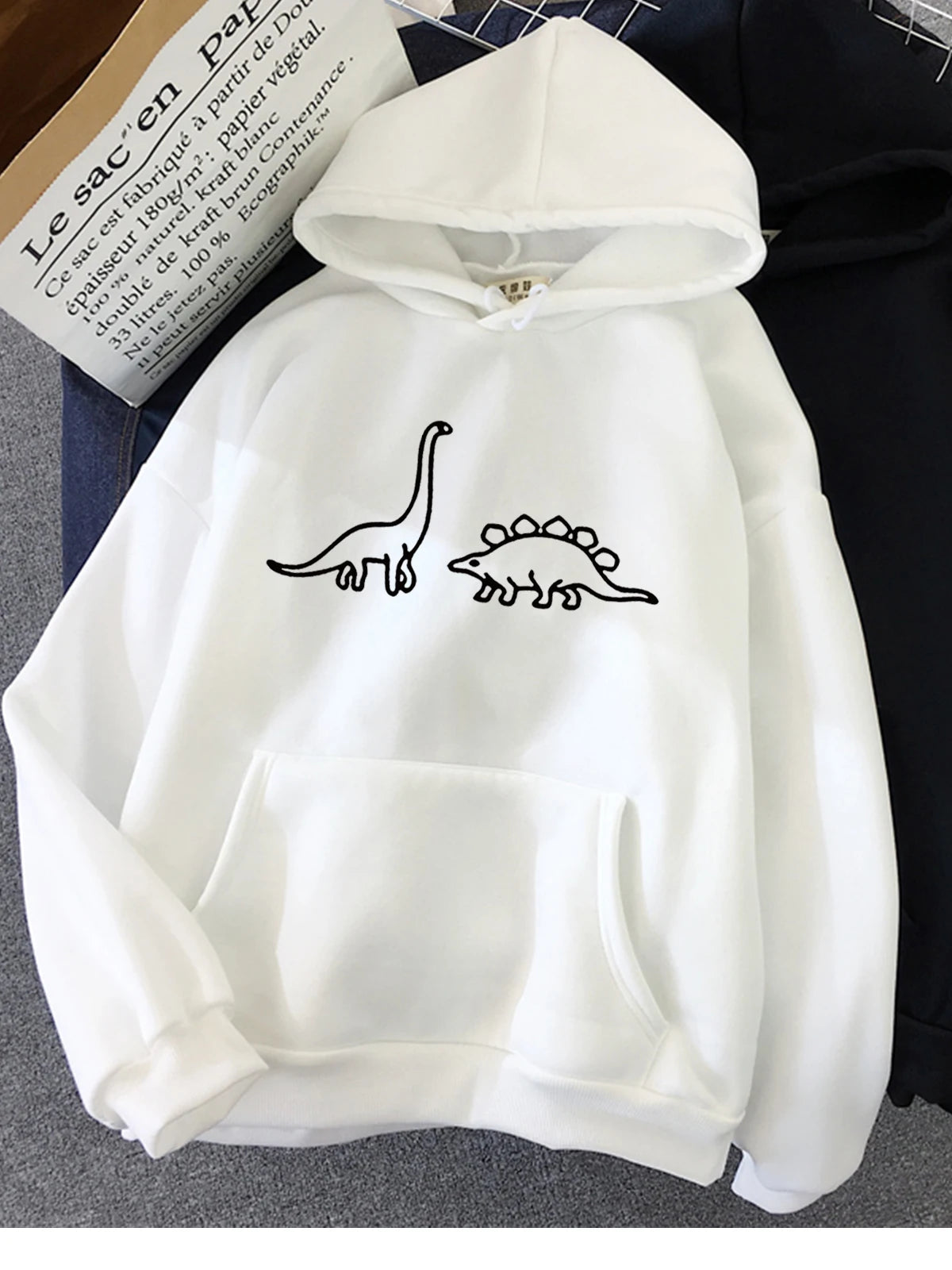 Kawaii Dinosaur Print Women's Hoodie
