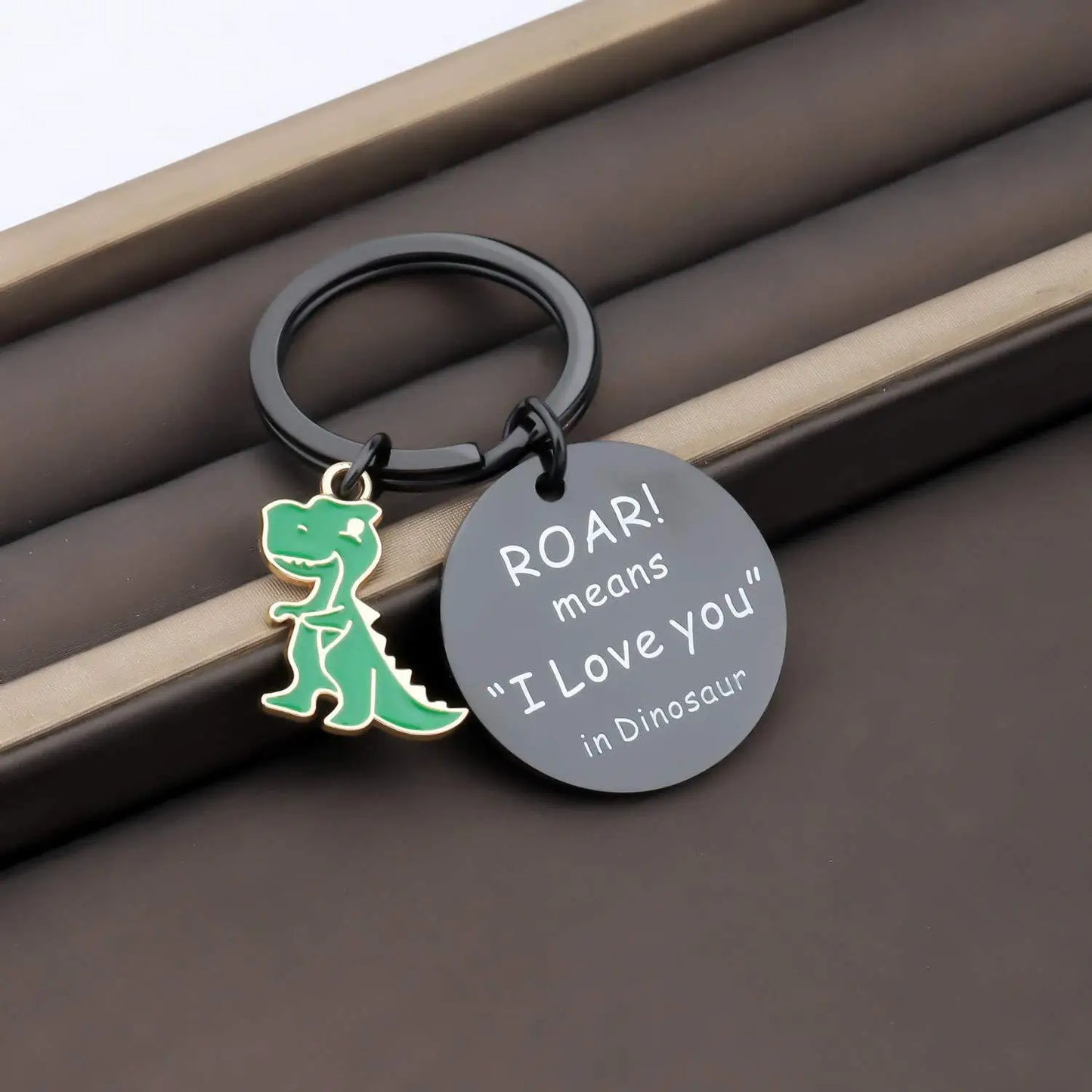 ROAR Means I Love You In Dinosaur Key Ring Sweet Key Chains DIY Jewelry Gifts