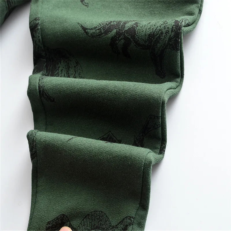 2-7T Dinosaur Print Drawstring Sweatpants for Boys & Girls