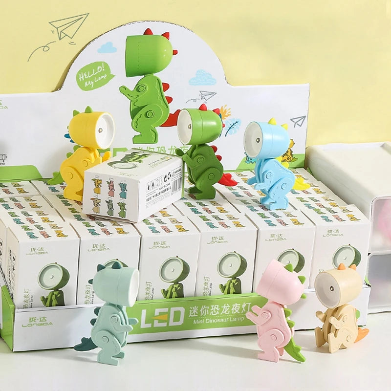 LED Dinosaur Night Light - Portable & Folding Table Lamp for Kids & Bedroom Decor
