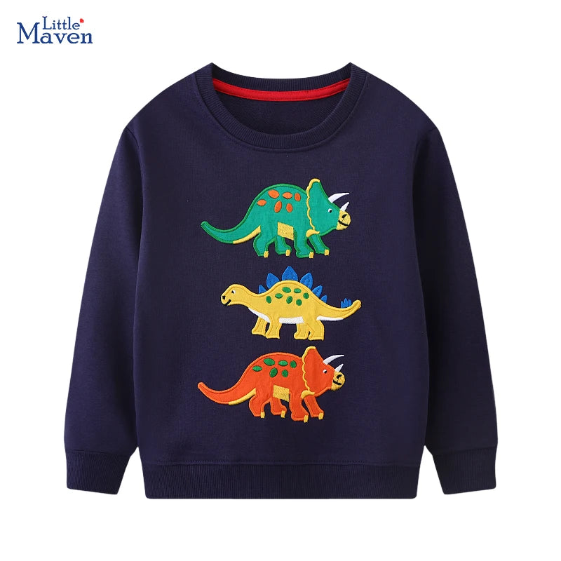 Boys' Hoodie – Cartoon Dinosaur Sweatshirt
