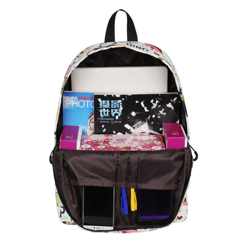 Fashion Dinosaur Print Style Backpack Laptop Bag