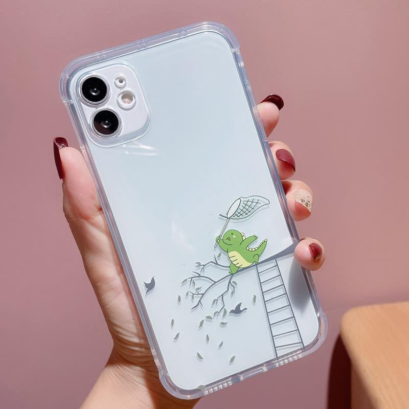 Creative Dinosaur Transparent Soft Phone Case IPhone