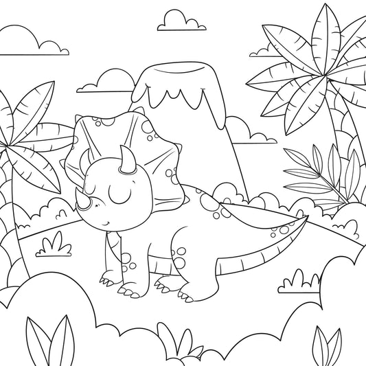 Triceratops Coloring Page