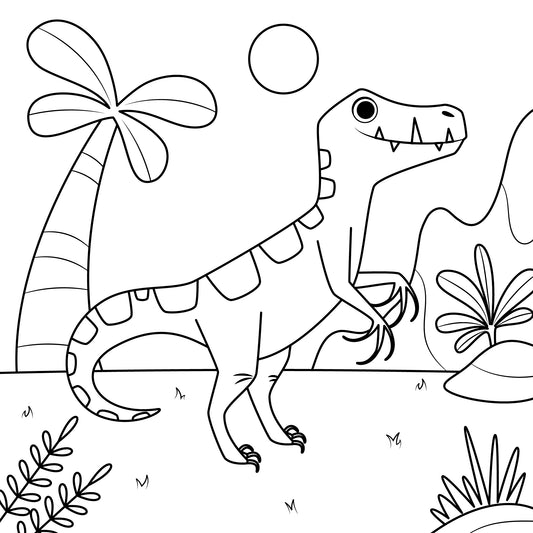 Raptor Coloring Page