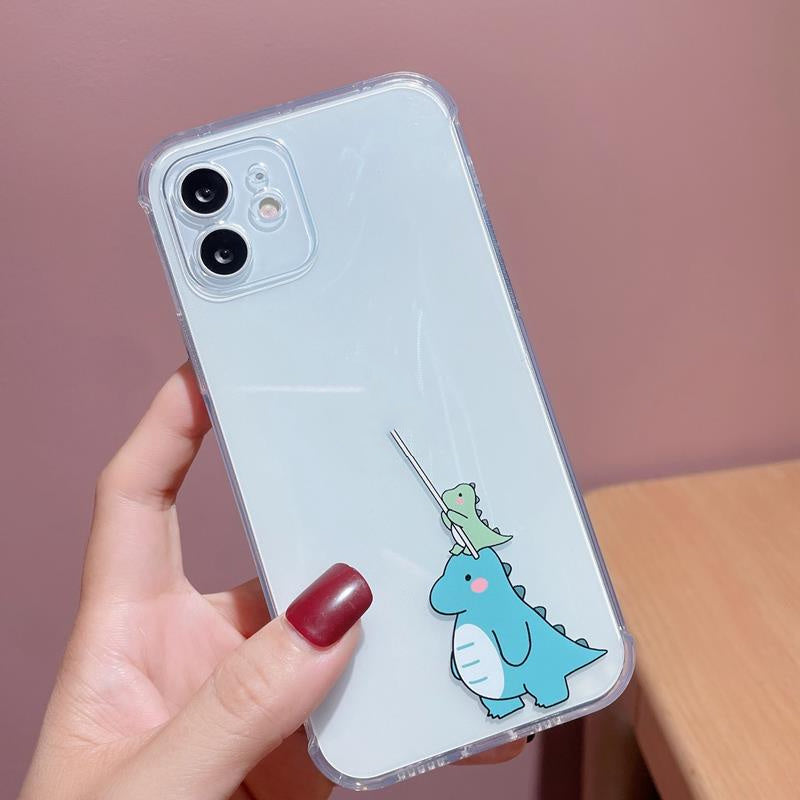 Creative Dinosaur Transparent Soft Phone Case IPhone