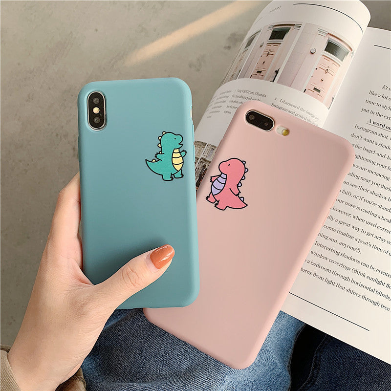 Cute dinosaur silicone  phone case