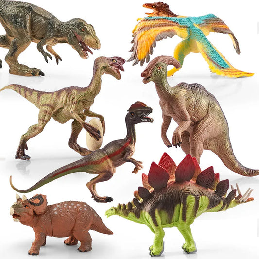 Jurassic Dinosaur Action Figures – Carnotaurus, Ankylosaurus, and T-Rex Models