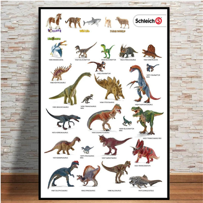 Dinosaur Canvas Art – Prints and Posters for Kids' Room, Nursery & Home Decor