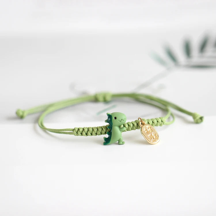 Alloy Dripping Oil Cute Dinosaur Watermelon hand-woven Bracelet Female Girlfriend Student Hand Strap Z690