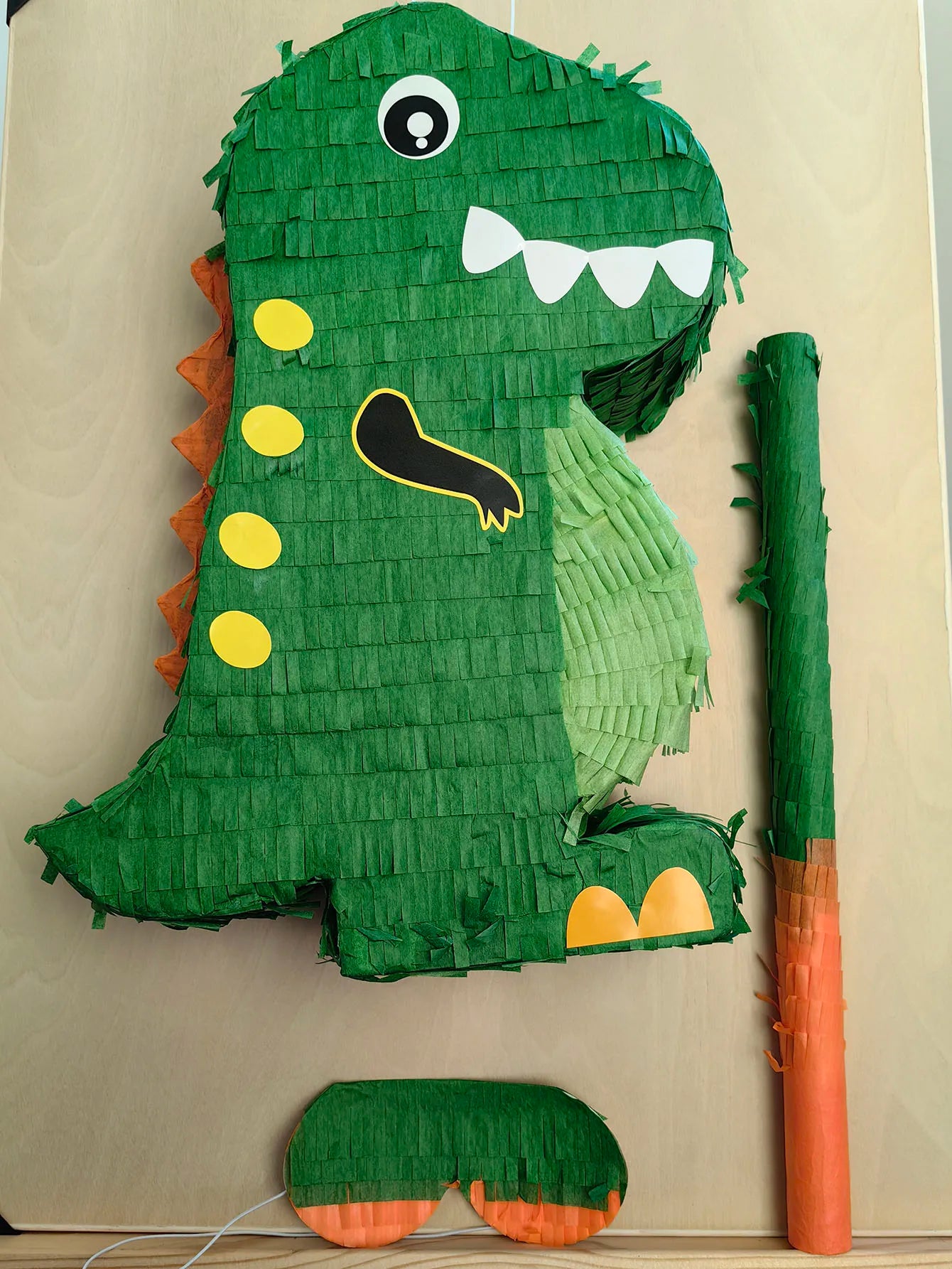 Dinosaur Pinata Bundle with Blindfold and Stick