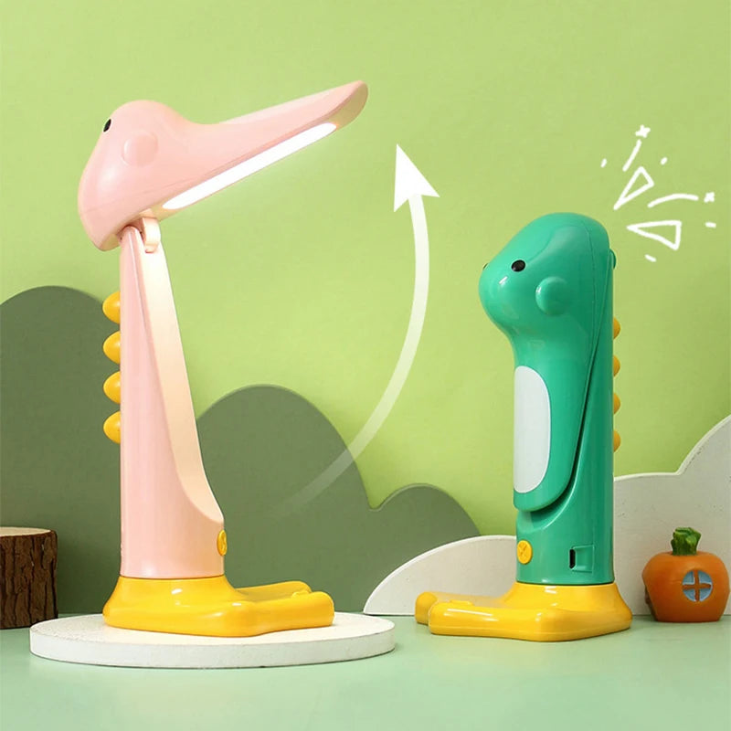 Touch-Sensitive Cute Dinosaur LED Night Light – USB Rechargeable, Adjustable Sleep Timer