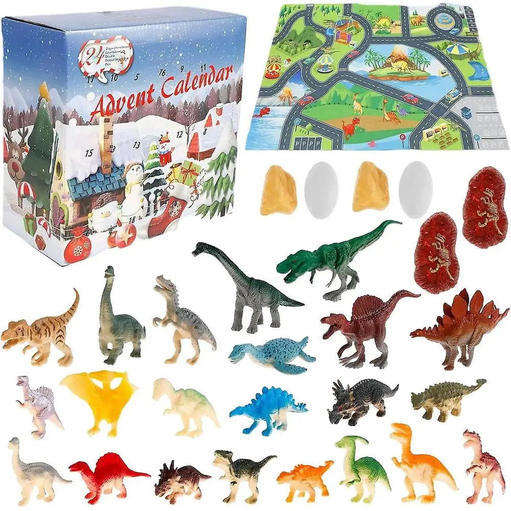 Christmas Advent Calendar Dinosaur Fossil Digging Kit Christmas Archaeology Science Digging Toys Xmas Gifts For Kids Boys Girls