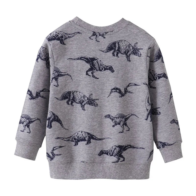 Dinosaur Hoodie – Cotton Sweatshirt for Kids, Spring & Autumn Casual Top