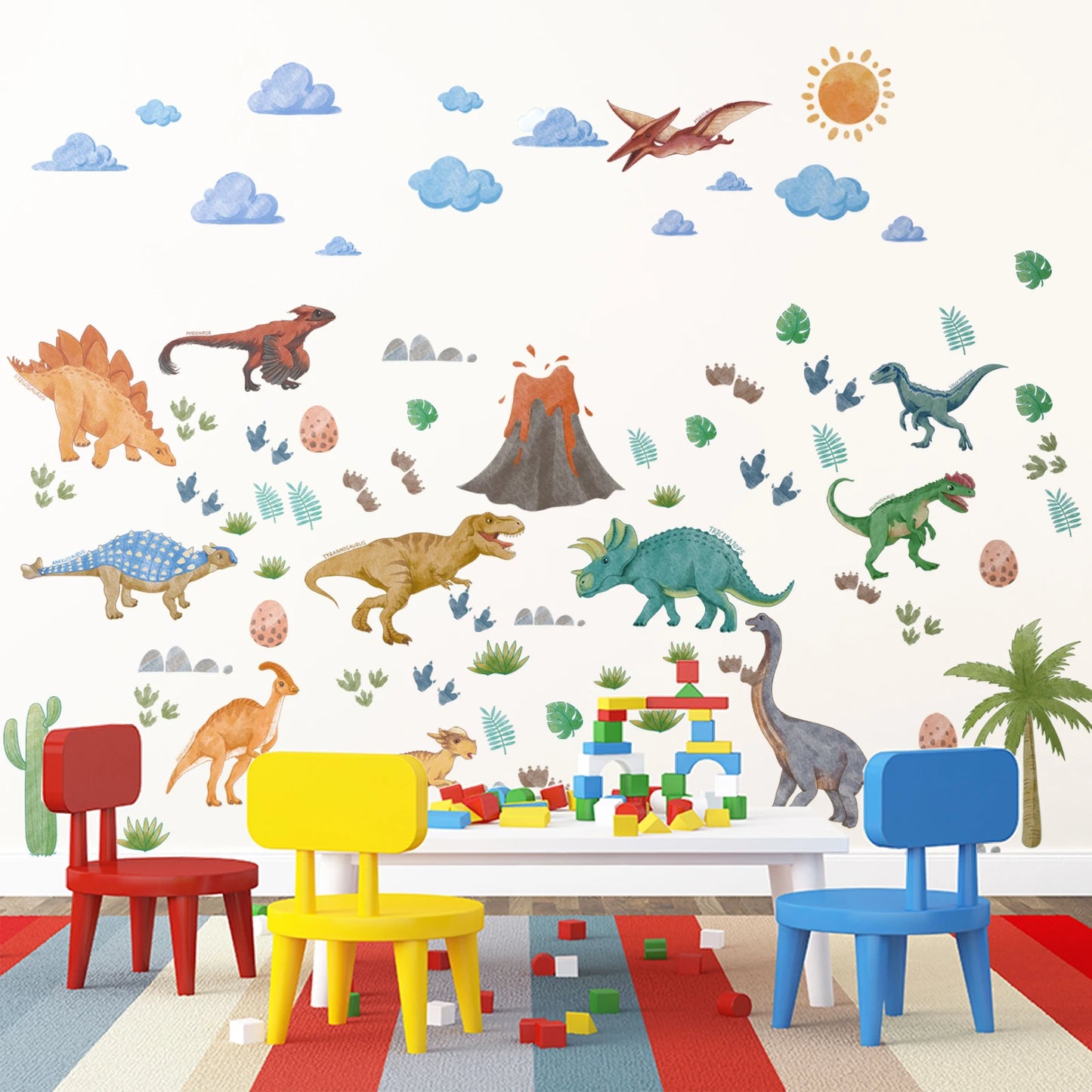 Dinosaur Wall Decals - Kids Room, Nursery & Classroom Decor