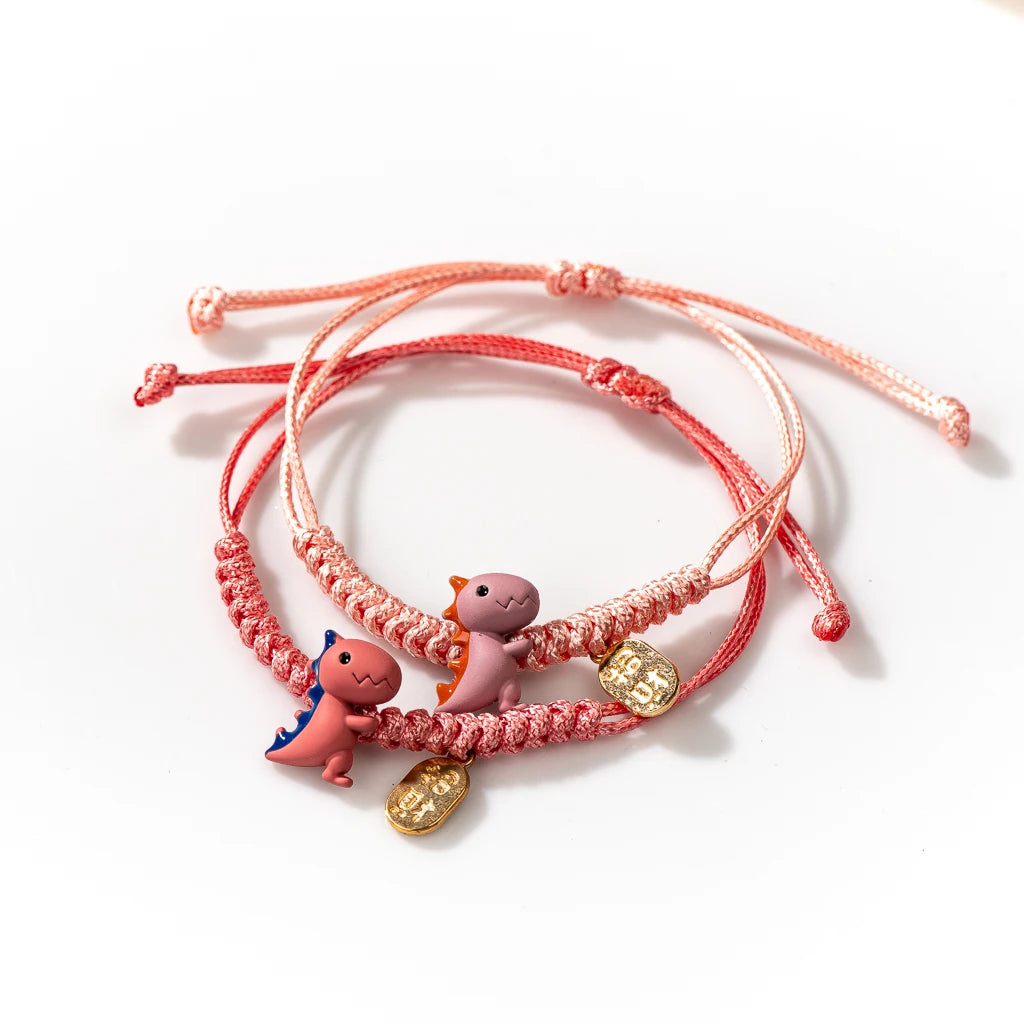 Alloy Dripping Oil Cute Dinosaur Watermelon hand-woven Bracelet Female Girlfriend Student Hand Strap Z690