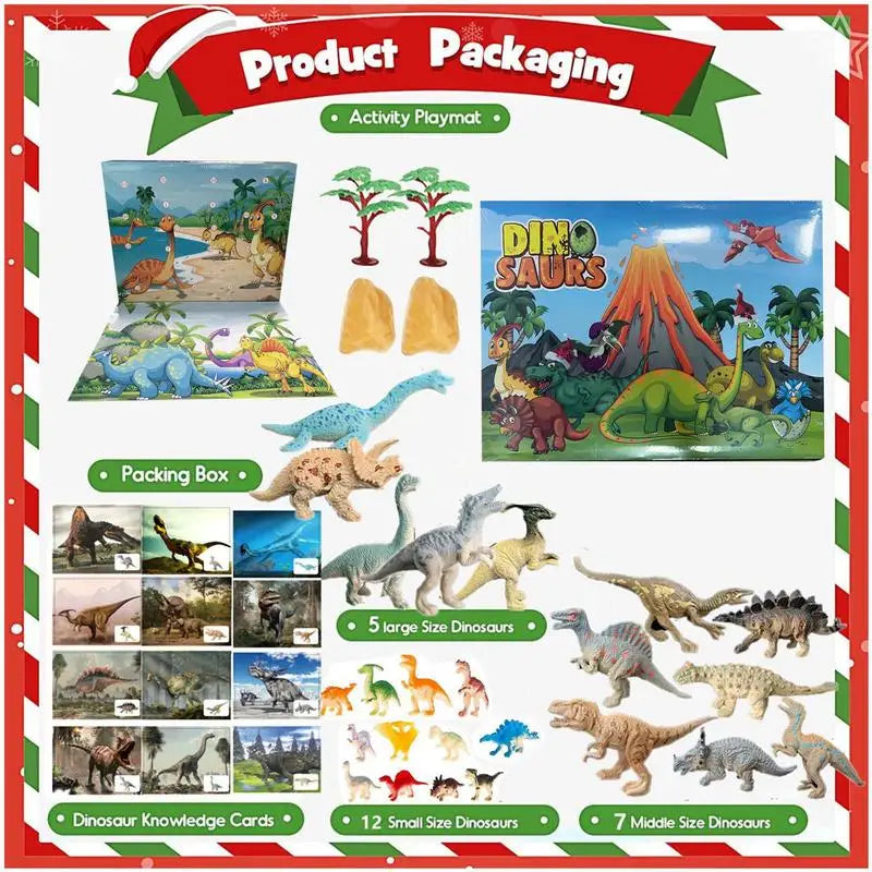 Christmas Advent Calendar 24 Days Dinosaur Christmas Countdown Calendar Toys Dino Toy Christmas Gift For Boys Girls 3 Years Old