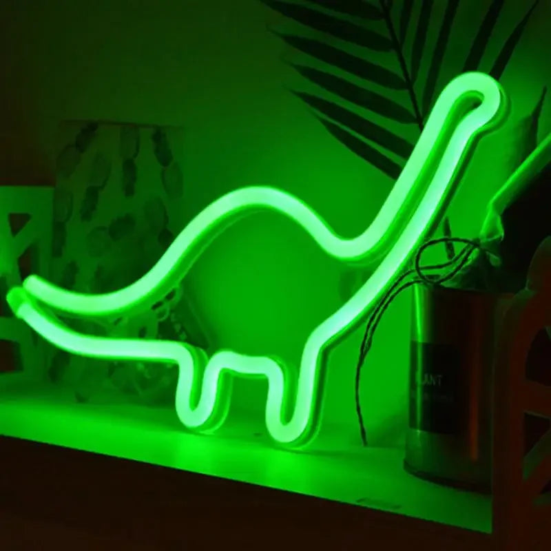 Dinosaur LED Neon Light - Desk Decoration,Home Decor, Gift for Kids & Adults