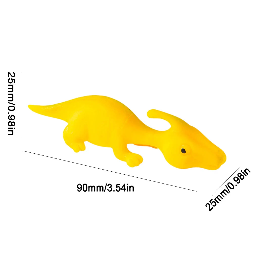 20-1pcs Creative Finger Dinosaur Toys Slingshot Sticky Wall Toys For Adults And Kids Fun Games Decompression Toy Stress Relief