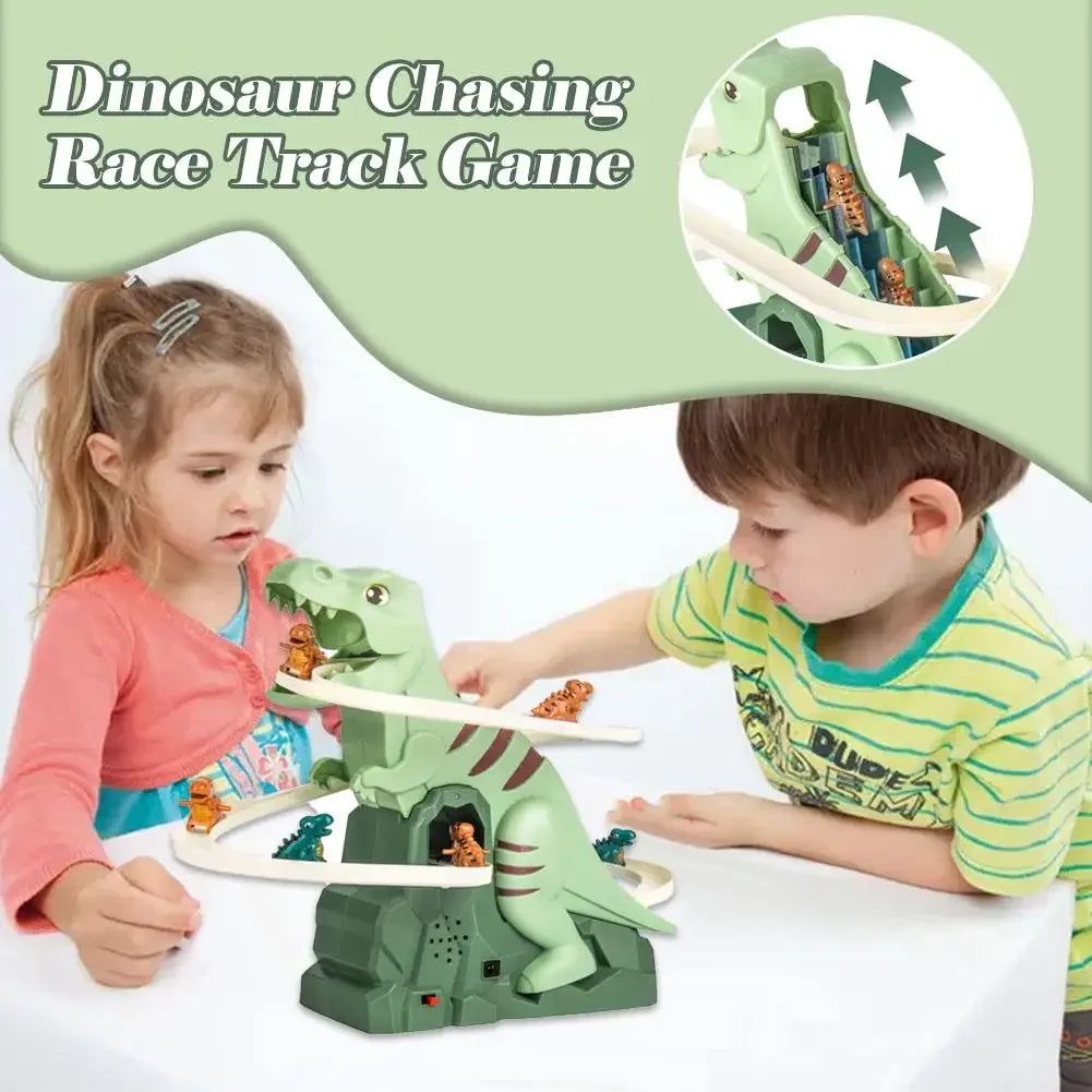 Toddler Dinosaur Climbing Slide & Race Track Toy Set