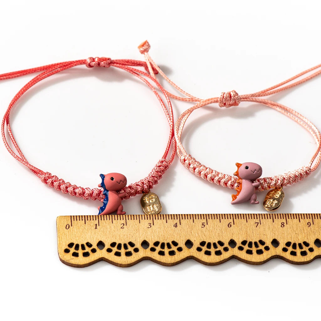 Alloy Dripping Oil Cute Dinosaur Watermelon hand-woven Bracelet Female Girlfriend Student Hand Strap Z690