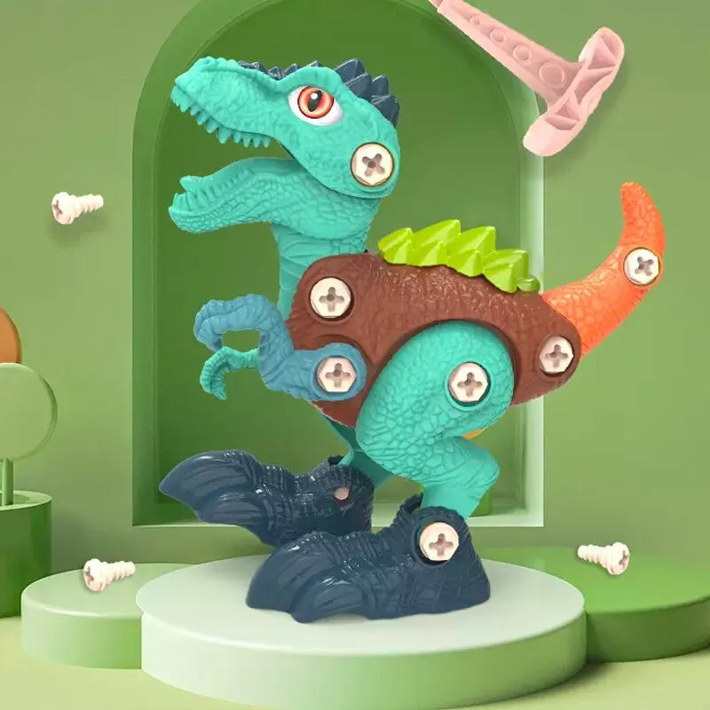 DIY Dinosaur Toy Kit with Drill, Screws, and Building Blocks – Fun Assembly & Construction Toy for Kids