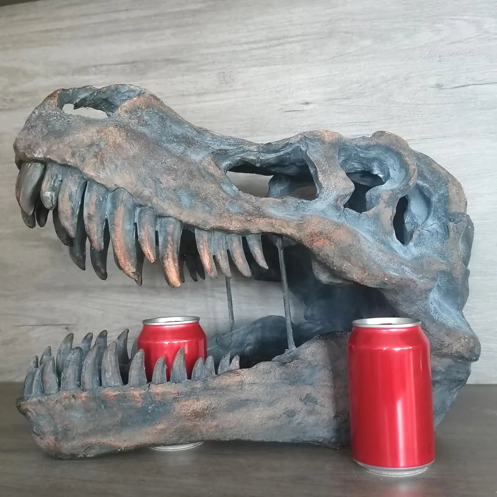 Giant 20" Tyrannosaurus Rex Skull Wall-Mounted Resin Fossil Statue