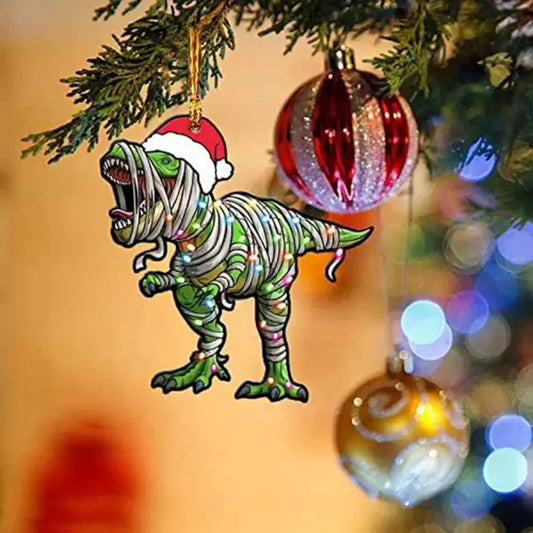 Cute Christmas Tree Decorations Christmas Tree Ornaments Festive Dinosaur Tree Ornaments Eco-friendly Acrylic for Christmas