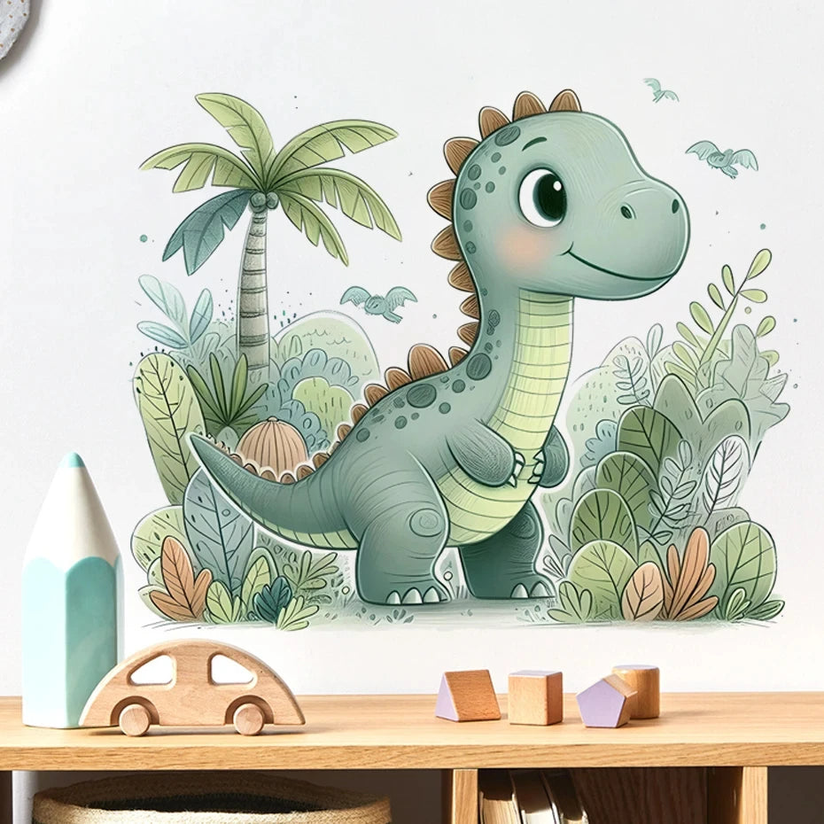 Cartoon Dinosaur Wall Stickers - Kids Room & Nursery Decor