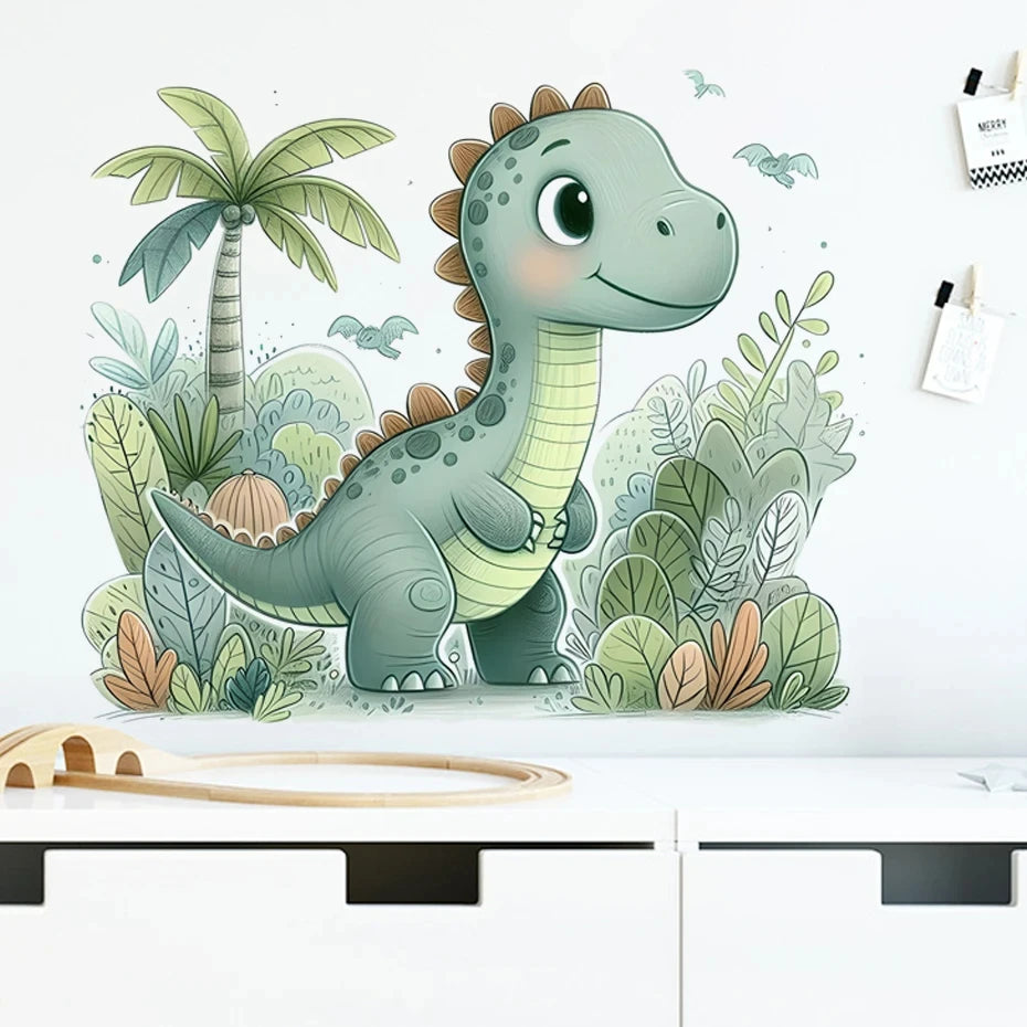 Cartoon Dinosaur Wall Stickers - Kids Room & Nursery Decor