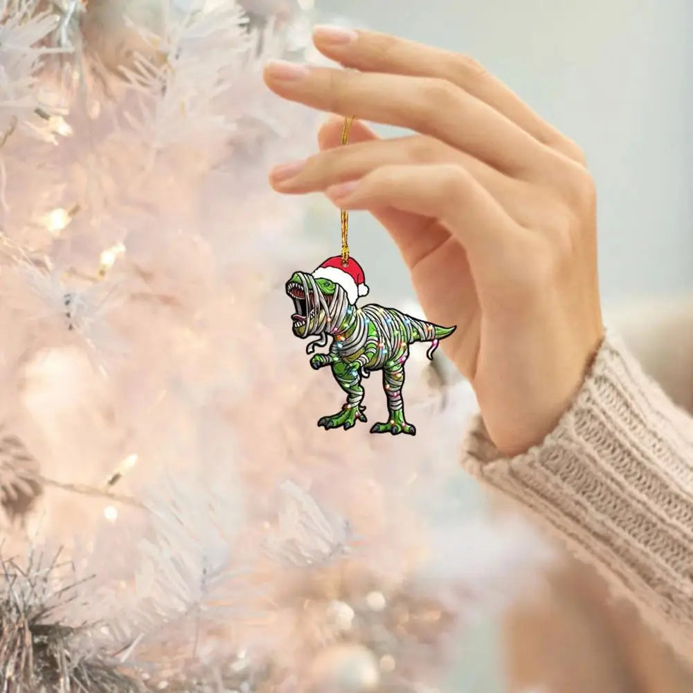 Cute Christmas Tree Decorations Christmas Tree Ornaments Festive Dinosaur Tree Ornaments Eco-friendly Acrylic for Christmas