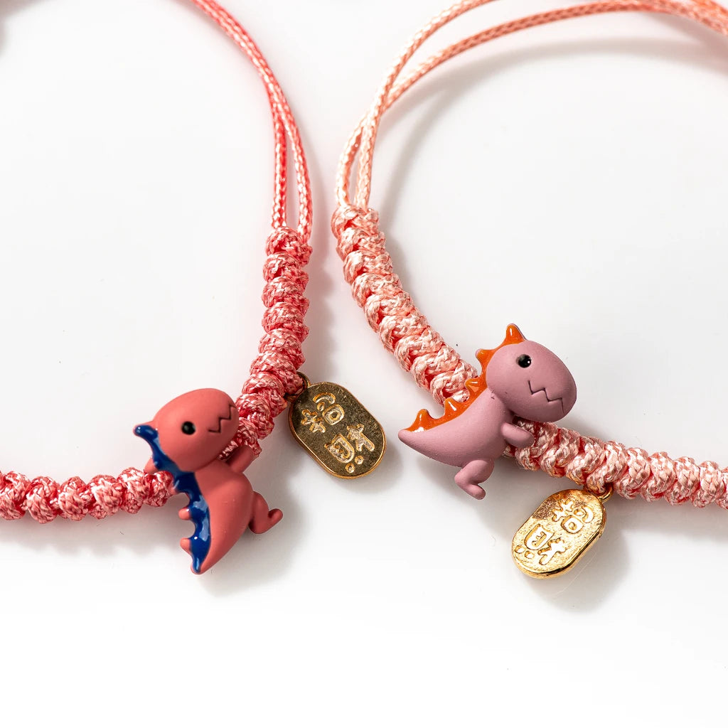 Alloy Dripping Oil Cute Dinosaur Watermelon hand-woven Bracelet Female Girlfriend Student Hand Strap Z690