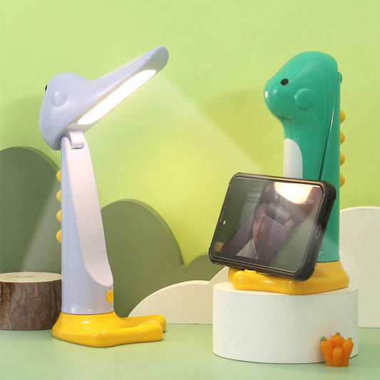 Touch-Sensitive Cute Dinosaur LED Night Light – USB Rechargeable, Adjustable Sleep Timer