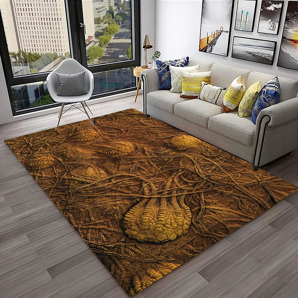 3D Dinosaur Fossil Carpet Rug for Living Room, Bedroom, Sofa, Kids Area