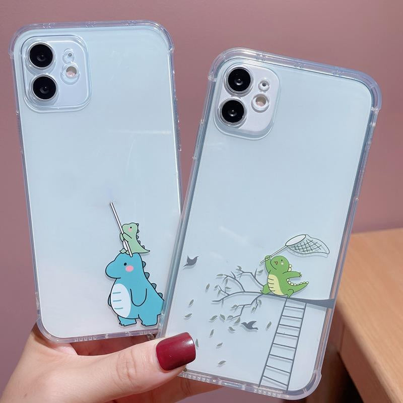 Creative Dinosaur Transparent Soft Phone Case IPhone